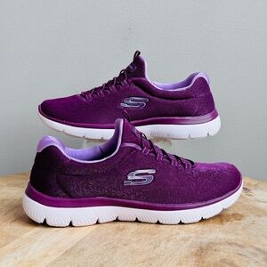 Skechers Summits Gleaming Dream Womens Shoes 7.5 Slip On Sneakers Memory Foam